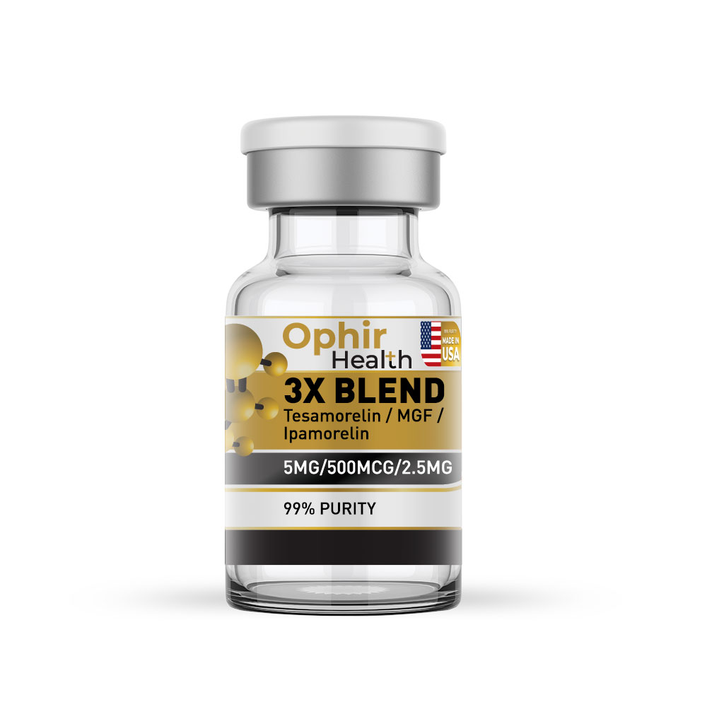 3X Blend Tesamorelin (5mg) / MGF (500mcg) / Ipamorelin (2.5mg)
